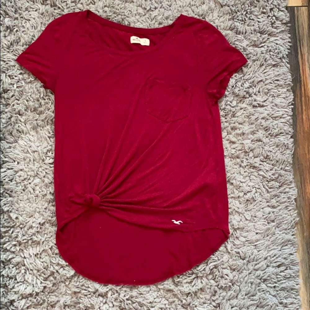 Red Hollister flowy shirt